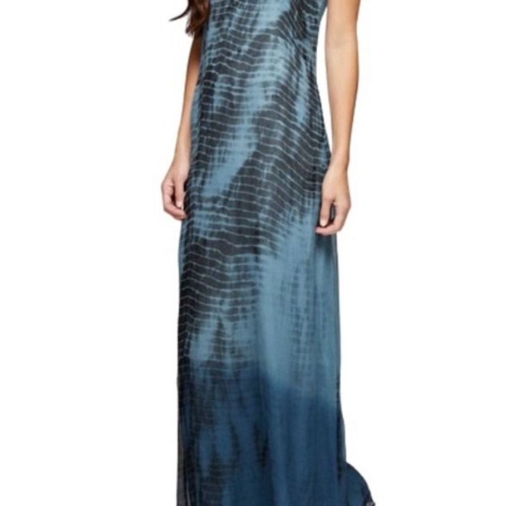 Lovestitch Blue Ombré Tie Dye Maxi Dress